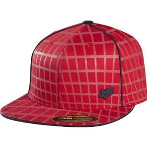   Fitted Mens Flexfit Casual Hat/Cap   Red / Small/Medium Automotive