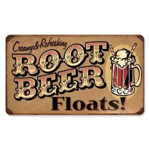  Root Beer Floats Food and Drink Vintage Metal Sign   Victory 