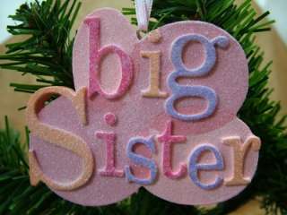 Big Sister New baby First Christmas Tree Ornament  