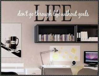 Vinyl Wall Lettering two color Life Goals  