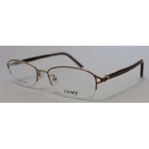  LAMY Ophthalmic Eyewear Frame 41902L Gold Bottom Rimless 
