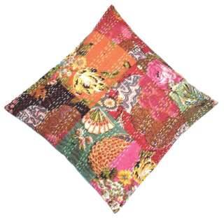   Pillows cushion covers cotton vintage sari Patch work 16 wholesale