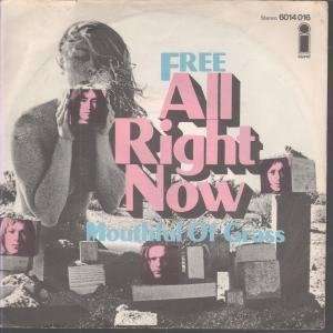  ALL RIGHT NOW 7 INCH (7 VINYL 45) GERMAN PINK ISLAND 1970 
