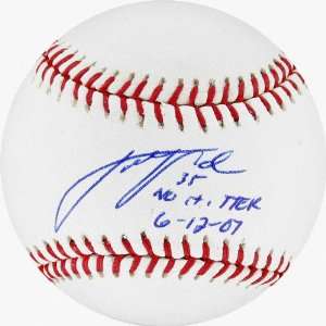  Justin Verlander Autographed Baseball with No Hitter 