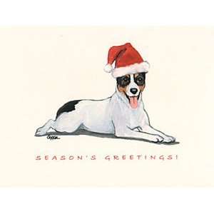   : Rat Terrier in Santa Hat Boxed Christmas Notecards: Everything Else