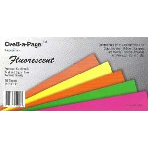  Cre8 a Page 8.5x11 Fluorescent/Neon Cardstock Multi Color 