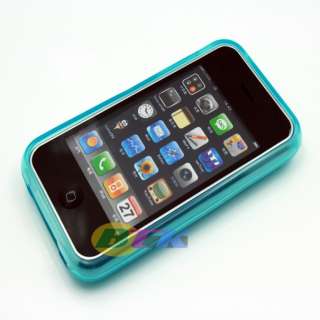 Blue Soft TPU Silicone Hard Case Cover iPhone 3G 3GS  