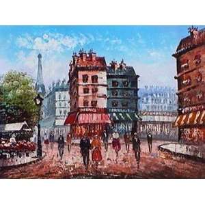  Fine Oil Painting, Paris Street SP33 20x24