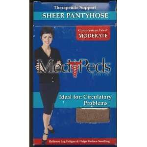 MEDIPEDS Therapeutic Support Sheer Pantyhose Beige Medium One Pair Per 