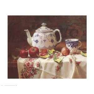   Apples and Tea Finest LAMINATED Print Del Gish 12x10