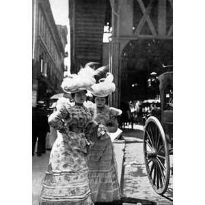 Fancy Hats, New York City   12x18 Framed Print in Black Frame (17x23 