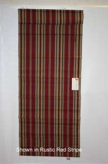 Thermal Lined Roman Shade in Rust Red Stri   FREE SHIP!  