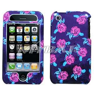 APPLE iPhone 3G iPhone 3G S Splatter Rose Purple Phone Protector Cover