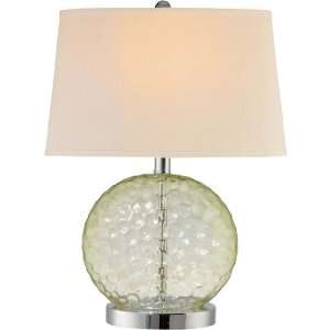 Vatten Collection 1 Light 20ö Light Green Glass Table Lamp with Off 