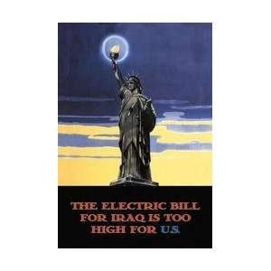  Electric Bill 12x18 Giclee on canvas