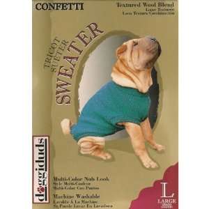  Confetti Dog Sweater Large Color Turquoise: Pet Supplies