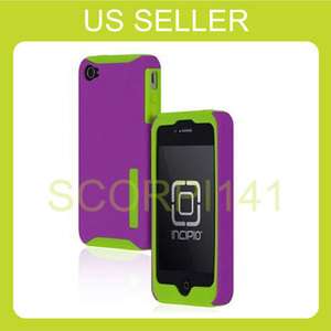 iPhone 4 4S Incipio SILICRYLIC Silicone Case   Green Purple AT&T 