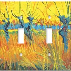   Plate Cover Art Van Gogh Pollard Willow Sunset D: Home Improvement