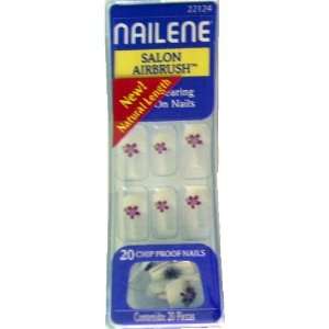  Nailene Salon Airbrush Glue On False Finger Nails Pink 
