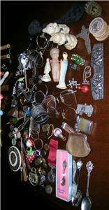   Drawer Lot Paper Jewelry Buttons Keys + for Crafts Altered Art  
