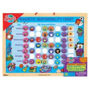  Shure   Wooden Magnetic Responsibility Chart: Toys & Games
