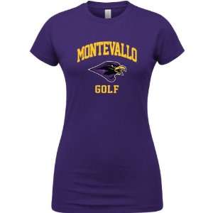  Montevallo Falcons Purple Womens Golf Arch T Shirt