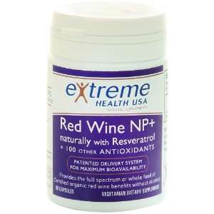   Health USA Extreme Healths Organic Redwine NP+, 60 Count Package
