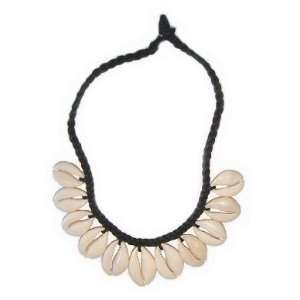  Hawaiian Jewelry Cowry Shell Necklace Black Choker 
