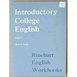   College English Form A Rinehart English Workbook: Hans P. Guth: Books