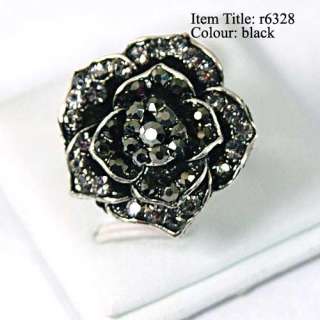 joyería ajustable floral de plata tibetana de la moda de anillo de 