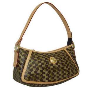 Aristo Brown Top Zip Shoulder Bag by Rioni Designer Handbags & Luggage