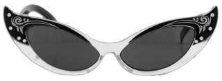 50s Rhinestone CAT EYE Vintage Style Sunglasses Smoke  