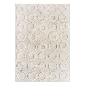   Modern Area Rugs 5x8 Solid Carved Circles Natural Furniture & Decor