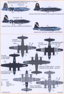 Kits World Decals 1/144 MARTIN B 26 MARAUDER Medium Bomber  