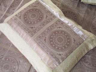7p Mandala Gold Ethnic Brocade Indian Bedding Set Duvet  