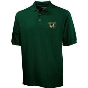 Utah Valley State Wolverines Green Pique Polo: Sports 