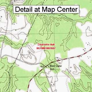 USGS Topographic Quadrangle Map   Charlotte Hall, Maryland (Folded 
