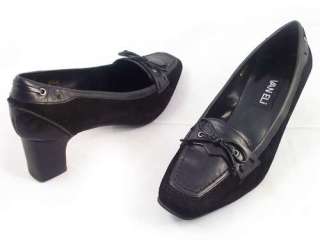 100 Woman Vaneli Black #Gauzy Suede Leather Shoe 11  