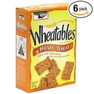   Baked Snack Crackers, Honey Wheat, 9 Ounce Boxes (Pack of 6