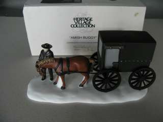 NEW HERITAGE VILLAGE COLLECTION AMISH BUGGY #5949 8 (DEPARTMENT 56)
