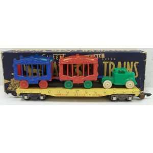    AF 643 Circus Flat Car w/Cages & Truck Tractor/Box: Toys & Games