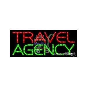 Travel Agency LED Sign 11 inch tall x 27 inch wide x 3.5 inch deep 