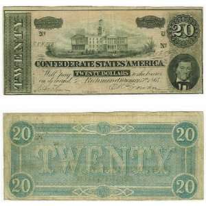Confederate States of America 1864 20 Dollars, CR 519