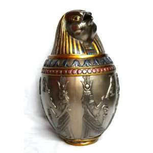   Horus *Bronze* Canopic Jar Pet Burial Urn Falcon