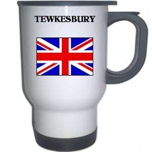  UK/England   TEWKESBURY White Stainless Steel Mug 