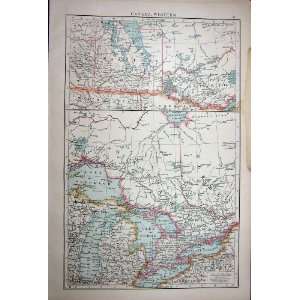  1896 MAP CANADA ONTARIO QUEBEC HURON MANITOBA SUPERIOR 