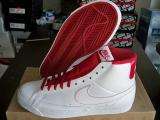 NIKE BLAZER SP HIGH WHITE/RED LEATHER SHOES MENS SZE 9.5  