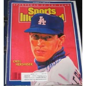 Orel Hershiser Dodgers SOY SIGNED Sports Illustrated SI  