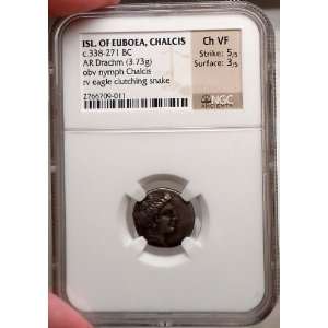   CHALCIS Ancient Silver Greek Coin NGC Certified 338BC 