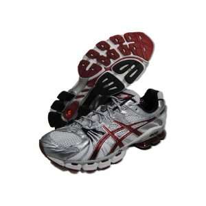  ASICS Mens Gel Kinsei 3 Running Shoes   White/Silver/Red 